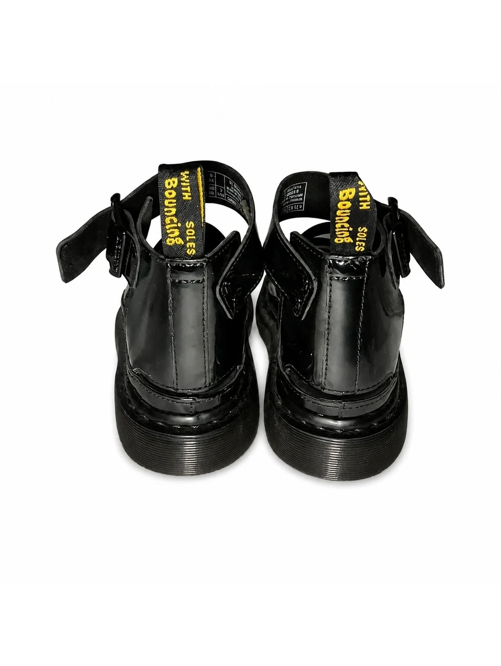 Dr. Martens Clarissa II Black Patent Platform Sandals Size 7 US